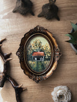 Load image into Gallery viewer, Antique Styled Landscape House in the forest front
