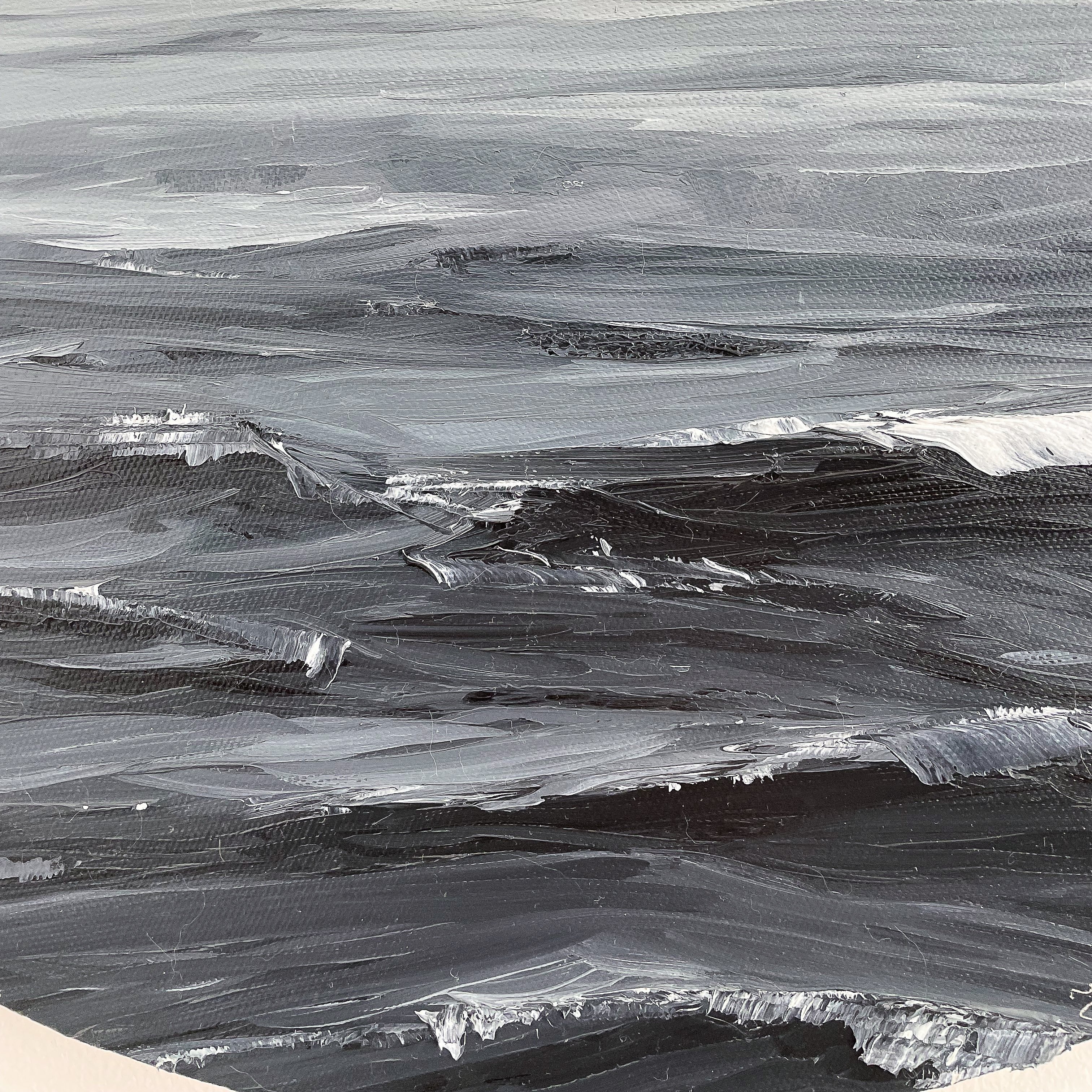 "Far From Home" is a  seascape, ideal as reflective coastal wall art for beach house artwork. Zoom
