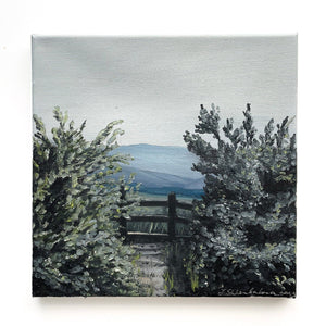 Landscape painting from Australia: Serene countryside scene. Landscape art.  Front
