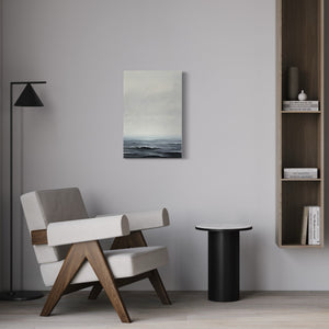 "Serenity" is a calming seascape in coastal wall art, perfect beach wall art for peaceful beach house artwork. Interior
