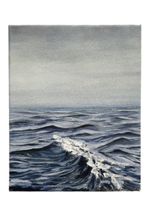 Mesmerising seascape in coastal wall art, perfect for beach house artwork, capturing ocean’s serene power. Front
