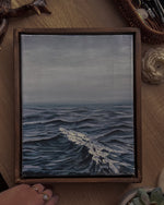 Load image into Gallery viewer, Mesmerising seascape in coastal wall art, perfect for beach house framed artwork, capturing ocean’s serene power. Front
