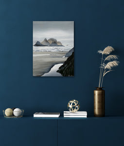 Foam and Rocks - Seascape On Stretched Canvas