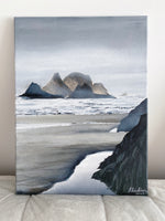 Load image into Gallery viewer, Foam and Rocks - Seascape On Stretched Canvas
