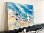 Load image into Gallery viewer, Abstract Seascape Ocean Painting With Teal Colours - Julia Resin Art

