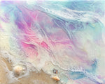 Load image into Gallery viewer, Vibrant Abstract Teal and Pink Painting With Epoxy Resin - Julia Resin Art
