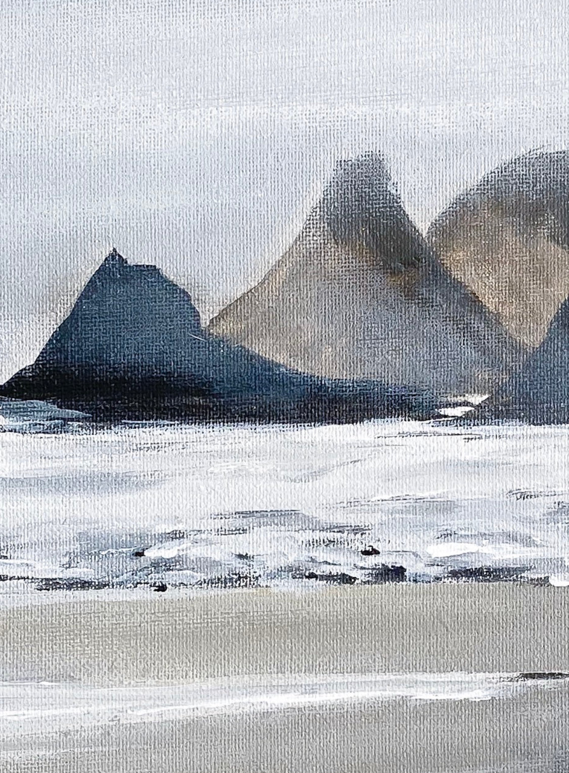 This landscape painting from Australia is inspired by distant, hazy shores. Australian landscape. landscape art. Zoom
