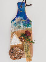 Load image into Gallery viewer, Small Antipasto Board: Ocean Art On Wooden Board
