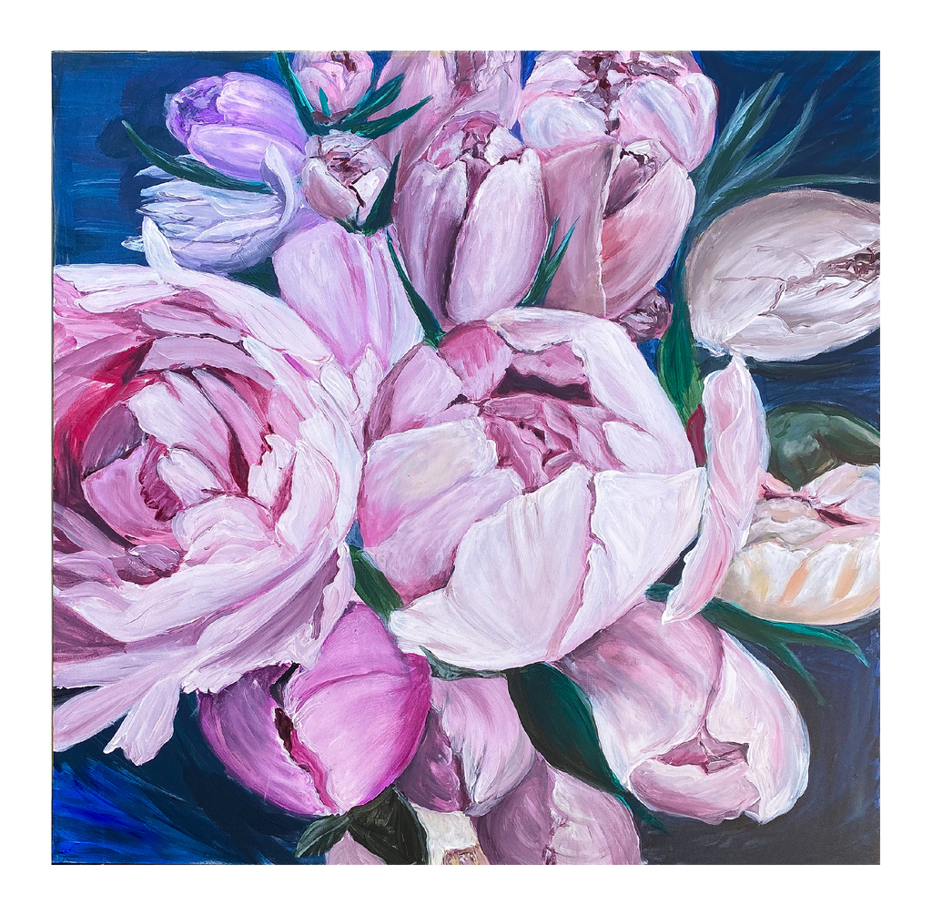 Peonies - Art Painting,  buy art in Melbourne. Front
