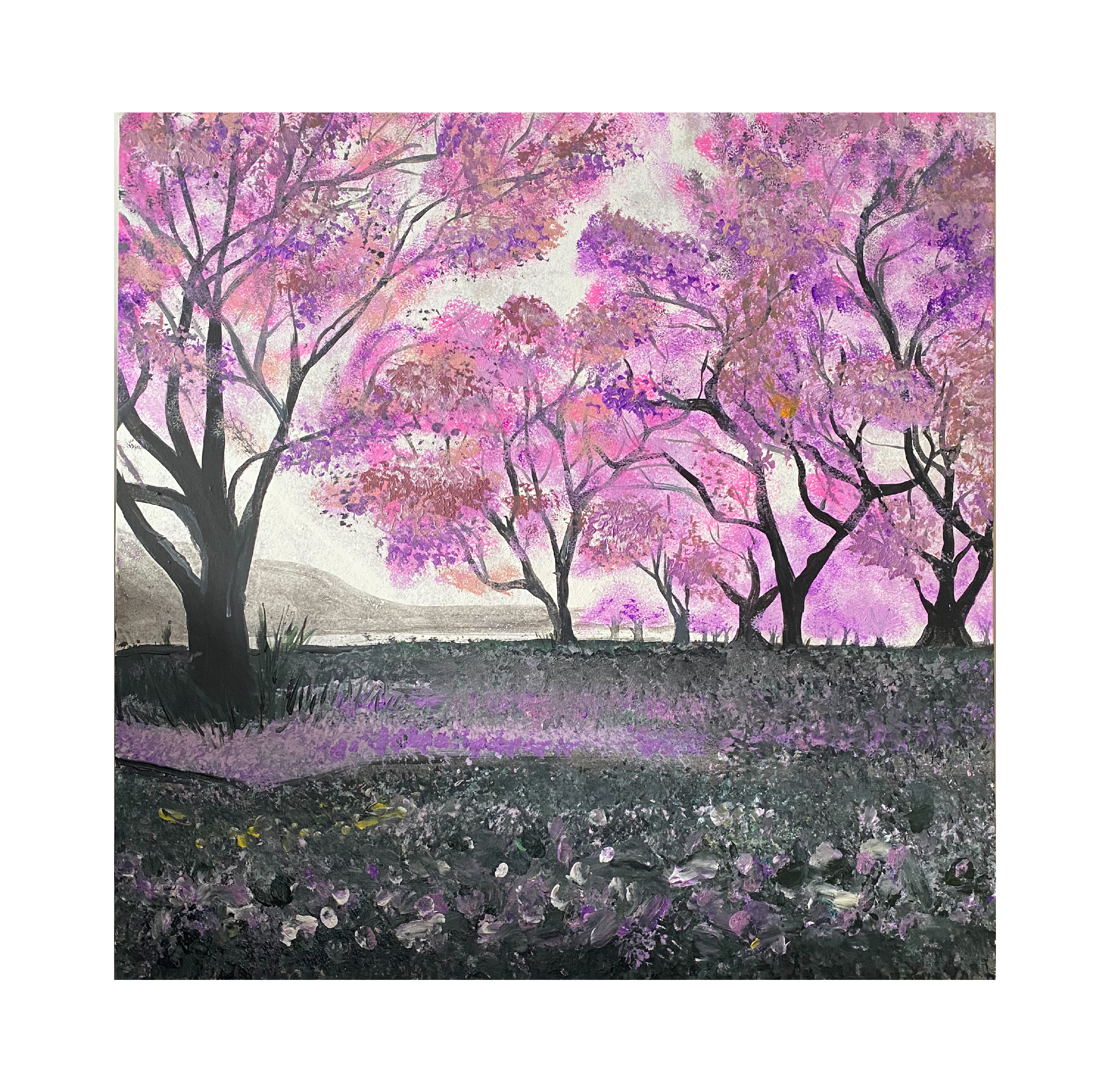 Landscape painting from Australia: Sakura-themed landscape art, capturing the spirit of Japan. Front
