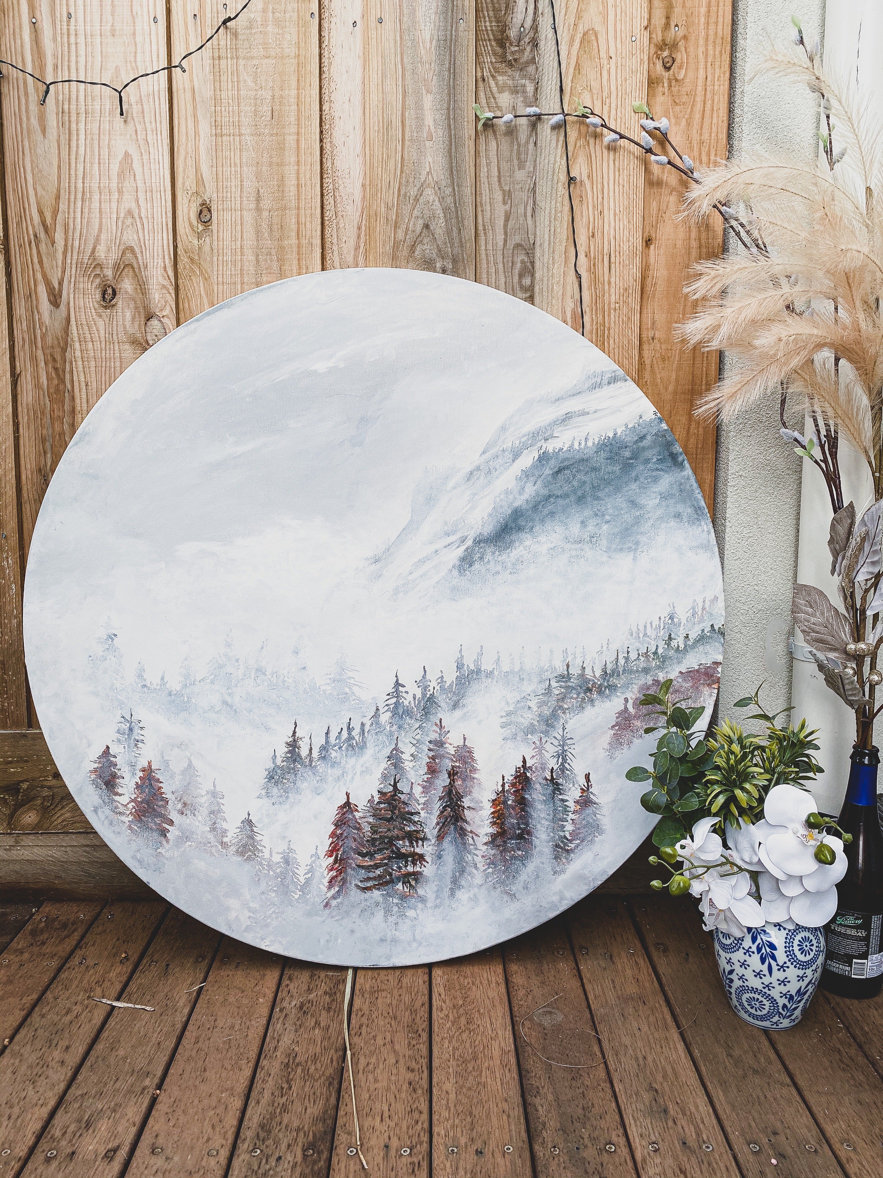  winter landscape art. Landscape paintings for sale. Front natural
