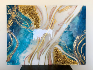 Large Geode: Wall Piece With Resin