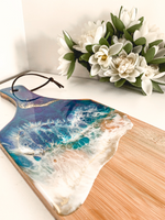 Load image into Gallery viewer, Large Cheese Board: Ocean Art On Wooden Board
